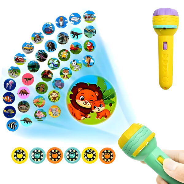 Slide Projector Flashlight Torch with 24 Patterns- Toy for Kids
