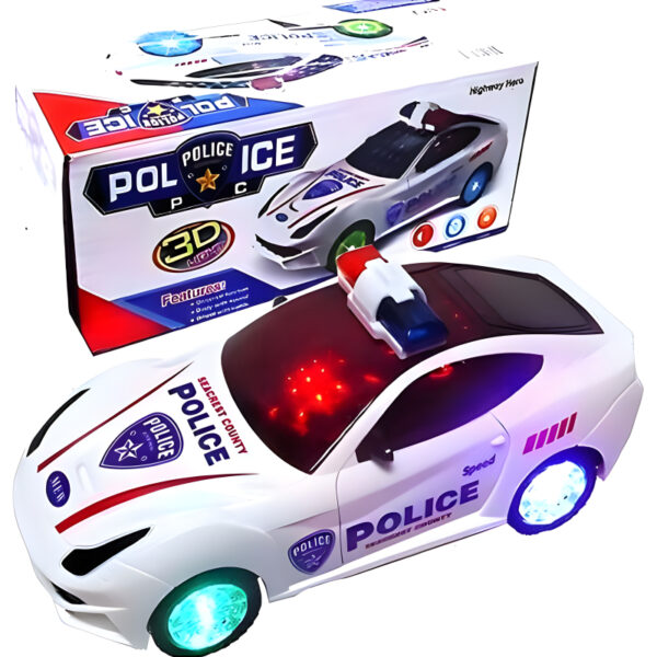 Police Car Toy with LED Lights and Sound Effects for Kids
